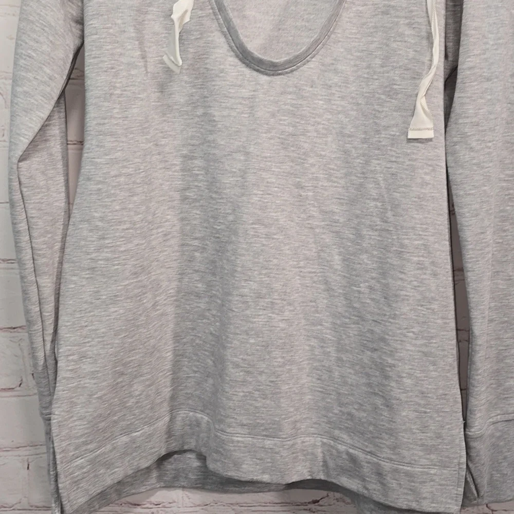 Victorias Secret Victoria Sport Deep VNeck Gray Sweatshirt Hoodie Women Size S/M - Picture 6 of 12